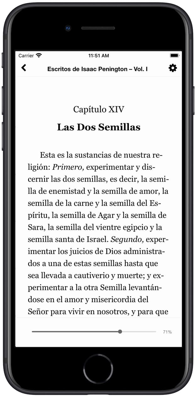 Captura de la pantalla de audiolibro de la aplicación de la Biblioteca de  Amigos